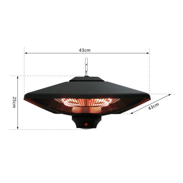 Heizstrahler mit Fernbedienung LED 2000W - Palo24