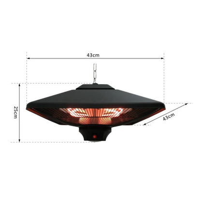 Heizstrahler mit Fernbedienung LED 2000W - Palo24