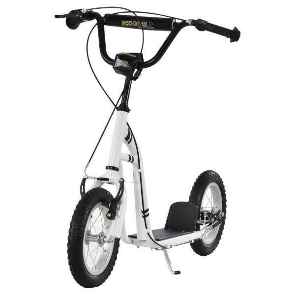 Tretroller Scooter Cityroller verstellbar Aluminium Weiss - Palo24