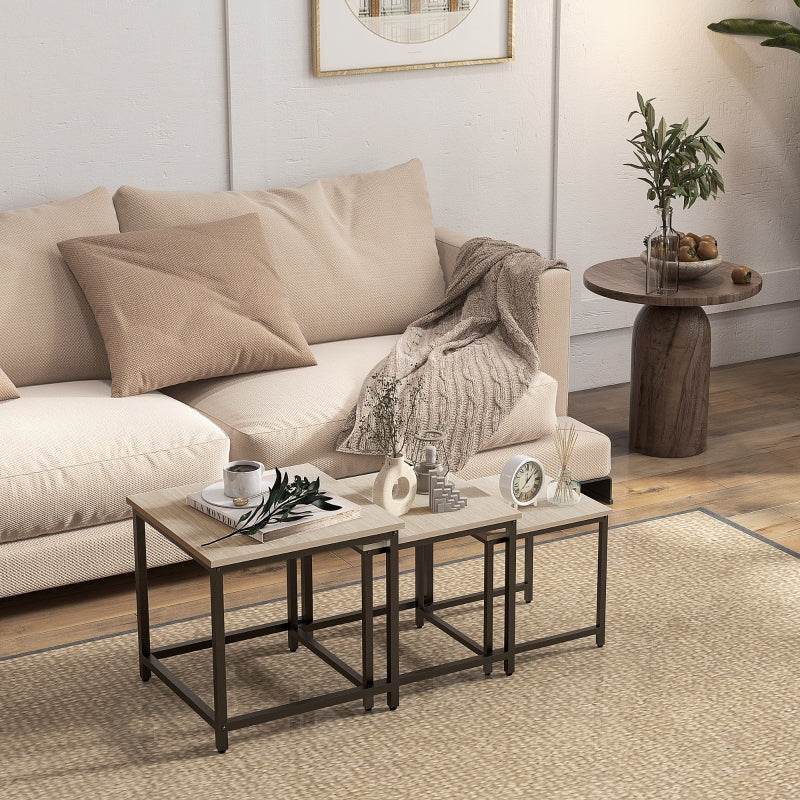 Satztisch 3er-Set Holzoptik - Palo24