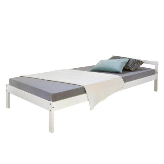 Holzbett Jugendbett Kinderbett 90x200 weiss Bett Tagesbett Einzelbett Bettgestell - Palo24
