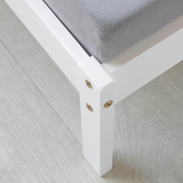 Holzbett Jugendbett Kinderbett 90x200 weiss Bett Tagesbett Einzelbett Bettgestell - Palo24