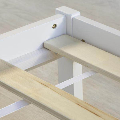 Holzbett Jugendbett Kinderbett 90x200 weiss Bett Tagesbett Einzelbett Bettgestell - Palo24