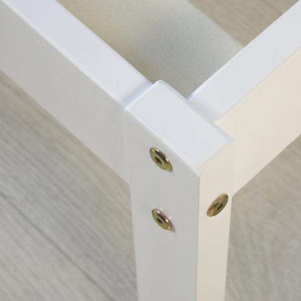 Holzbett Jugendbett Kinderbett 90x200 weiss Bett Tagesbett Einzelbett Bettgestell - Palo24