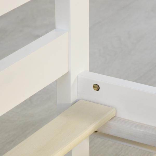 Holzbett Jugendbett Kinderbett 90x200 weiss Bett Tagesbett Einzelbett Bettgestell - Palo24