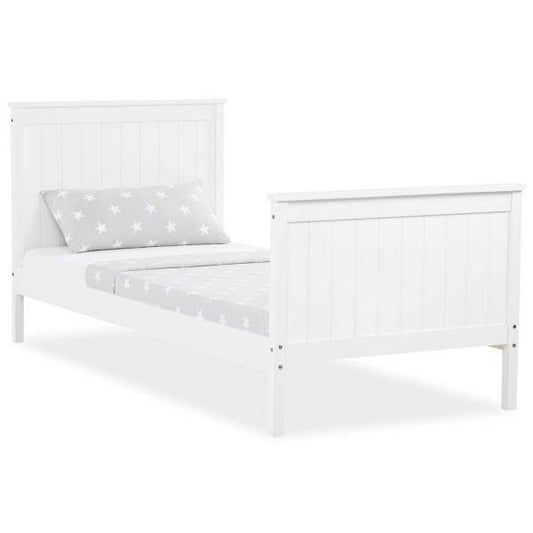 Jugendbett Einzelbett Holzbett Bettgestell 90x200 weiss Tagesbett Bett Kiefer - Palo24
