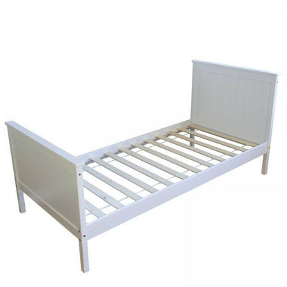 Jugendbett Einzelbett Holzbett Bettgestell 90x200 weiss Tagesbett Bett Kiefer - Palo24