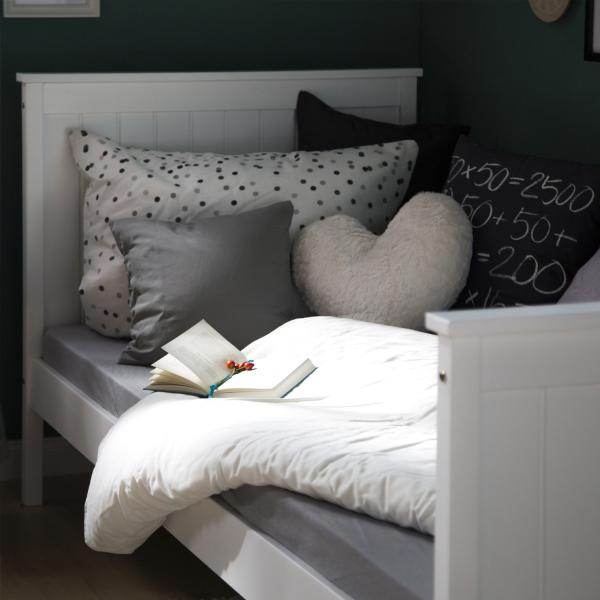 Jugendbett Einzelbett Holzbett Bettgestell 90x200 weiss Tagesbett Bett Kiefer - Palo24