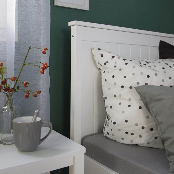 Jugendbett Einzelbett Holzbett Bettgestell 90x200 weiss Tagesbett Bett Kiefer - Palo24