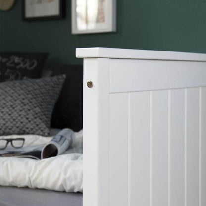 Jugendbett Einzelbett Holzbett Bettgestell 90x200 weiss Tagesbett Bett Kiefer - Palo24