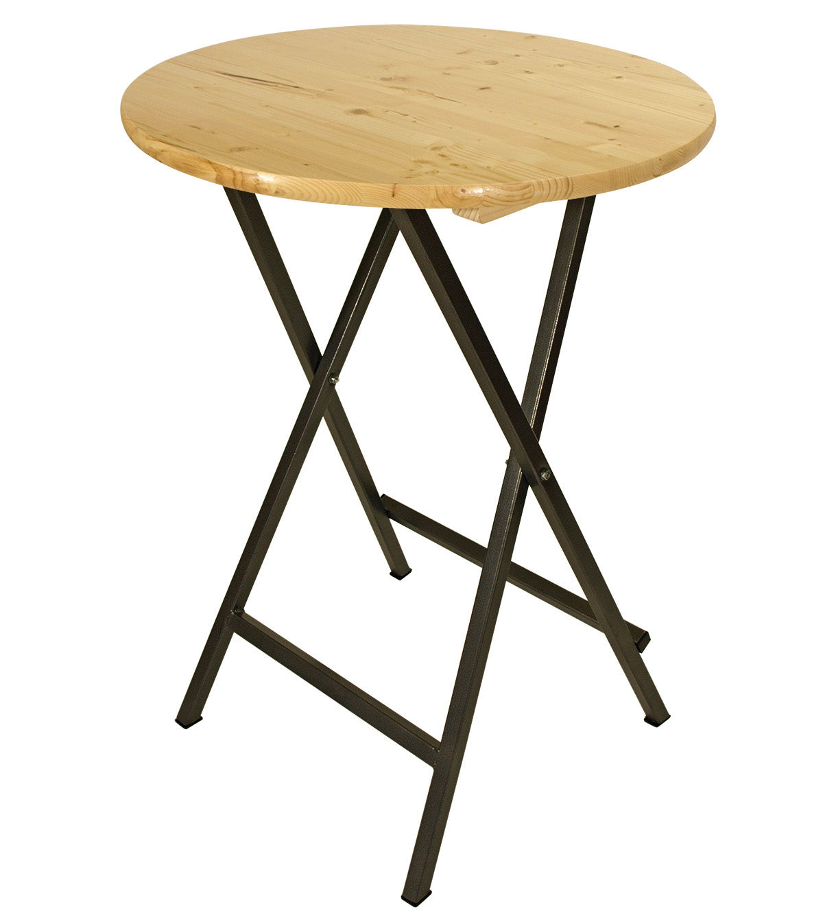 Tavolo da bar ZÜRICH 78cm pieghevole, metallo + legno verniciato