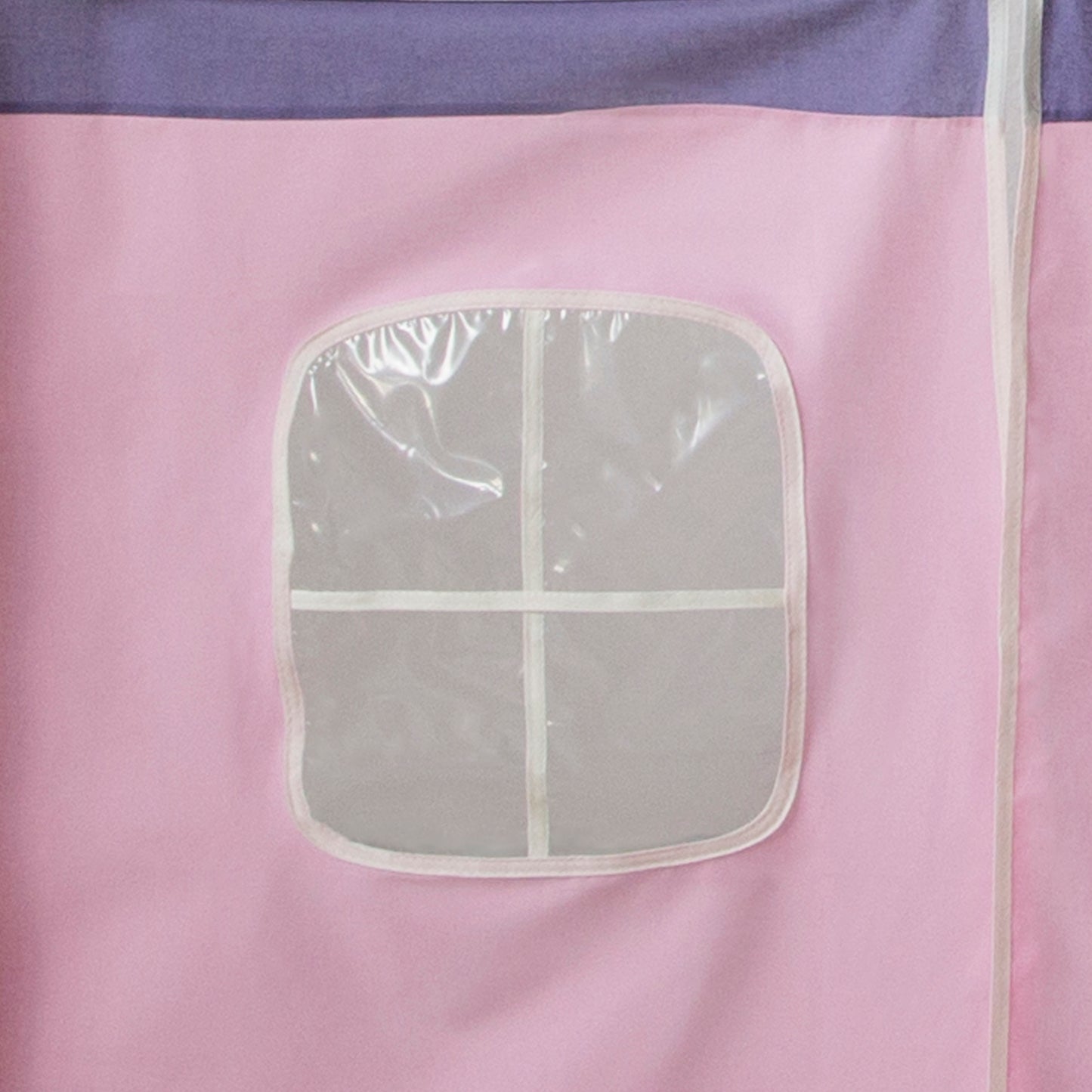 Bettumrandung Bettvorhang für Hochbett Vorhang Stoff Baumwolle Rosa