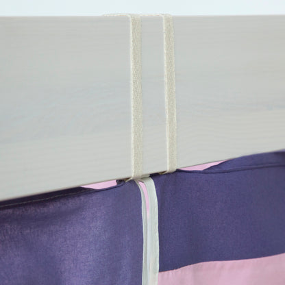 Bettumrandung Bettvorhang für Hochbett Vorhang Stoff Baumwolle Rosa