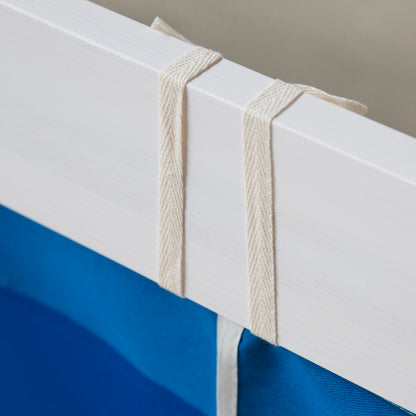 Bettumrandung Bettvorhang für Hochbett Vorhang Stoff Baumwolle Blau