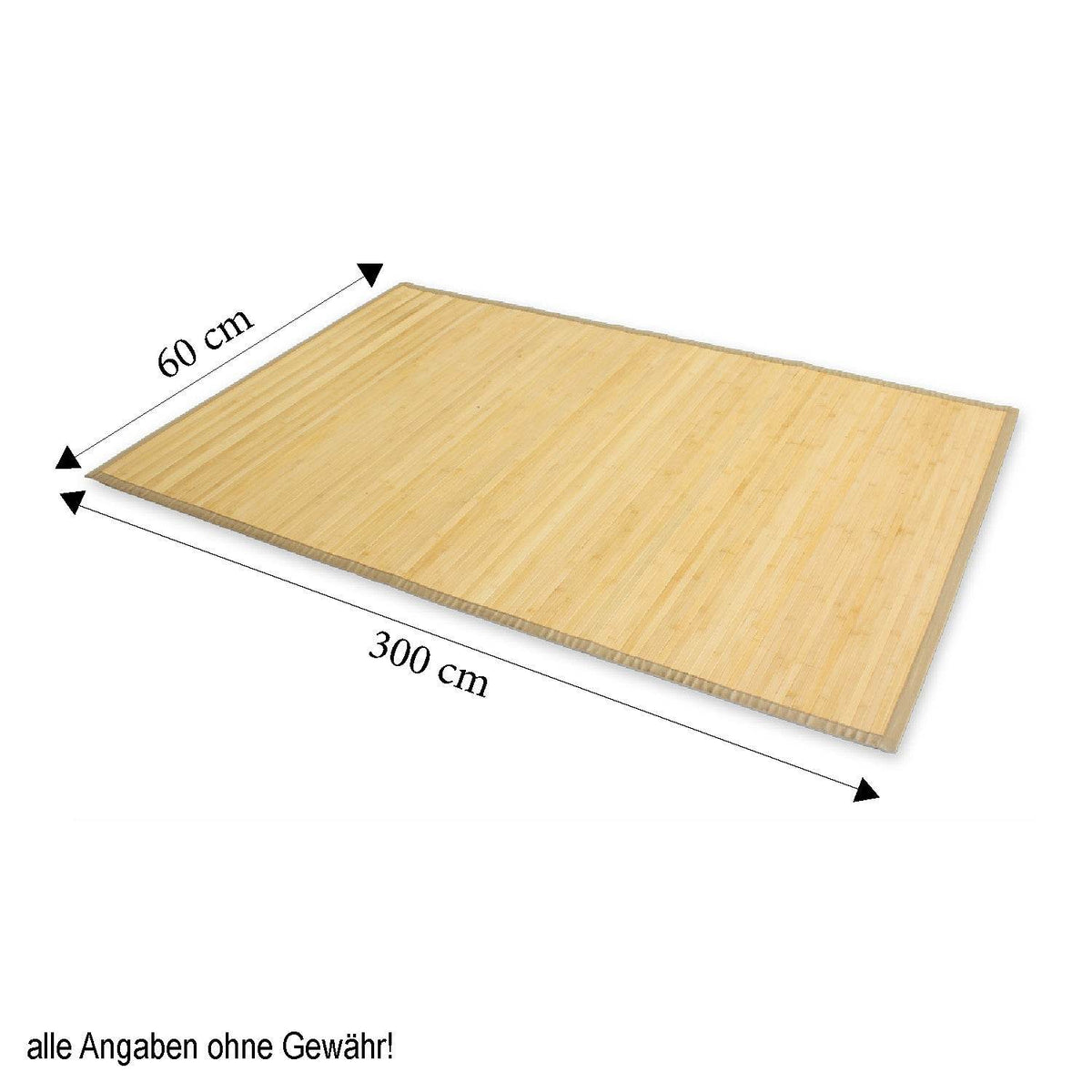 Bambusmatte Bambusteppich 60 x 300 Teppich Bambus natur - Palo24