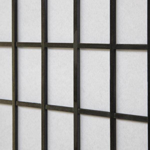 5 fach Holz Paravent Raumteiler Shoji schwarz - Palo24