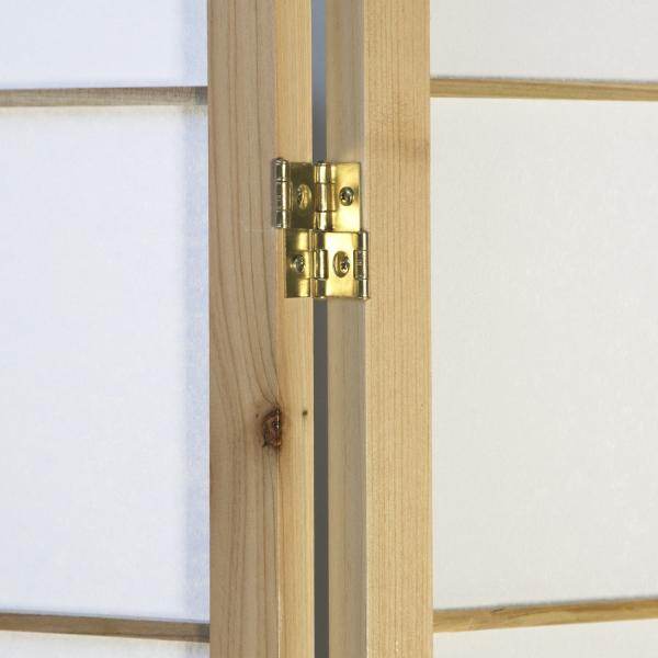 4fach Holz Paravent Raumteiler Shoji in natur - Palo24