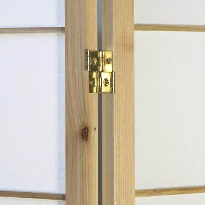 4fach Holz Paravent Raumteiler Shoji in natur - Palo24
