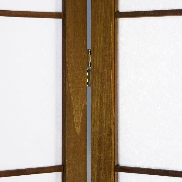 5fach Holz Paravent Raumteiler Shoji Wand tabak - Palo24