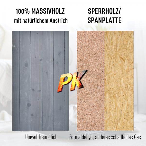 Katzenhaus Katzenhütte 2-Stöckige mit Asphaltdach Massivholz Grau - Palo24