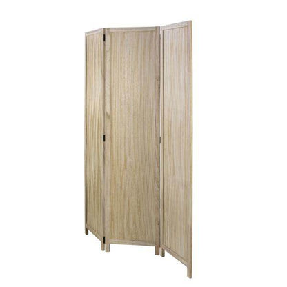 Paravent Raumteiler 3 fach Holz natur - Palo24