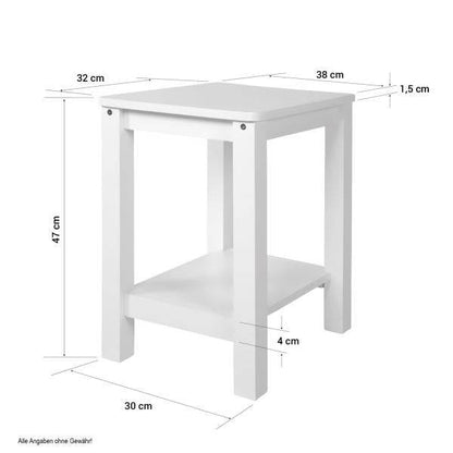 Beistelltisch Nachttisch Holz weiss - Palo24