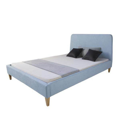 Polsterbett Doppelbett Stoffbett Bettgestell 140 x 200 blau - Palo24