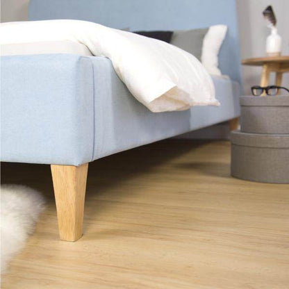 Polsterbett Doppelbett Stoffbett Bettgestell 140 x 200 blau - Palo24