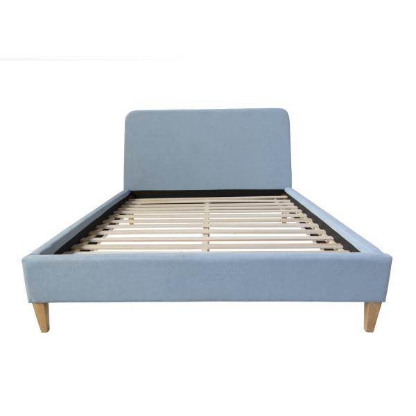 Polsterbett Doppelbett Stoffbett Bettgestell 140 x 200 blau - Palo24
