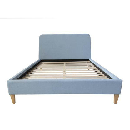 Polsterbett Doppelbett Stoffbett Bettgestell 140 x 200 blau - Palo24