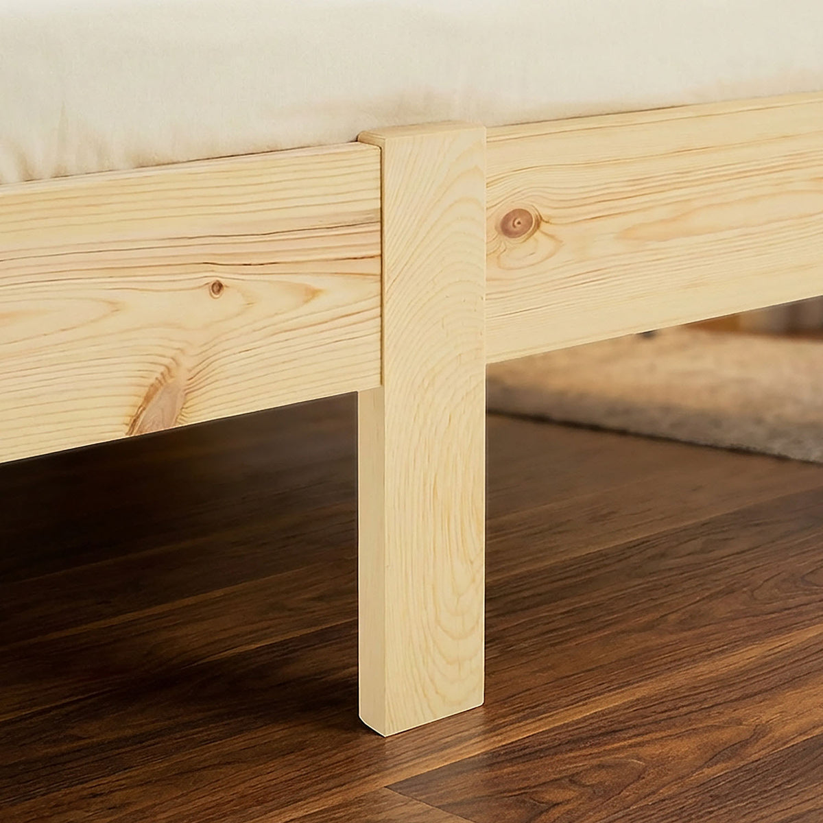 Doppelbett Holzbett Futonbett 160x200 natur Kiefer Bett Bettgestell Massivholz