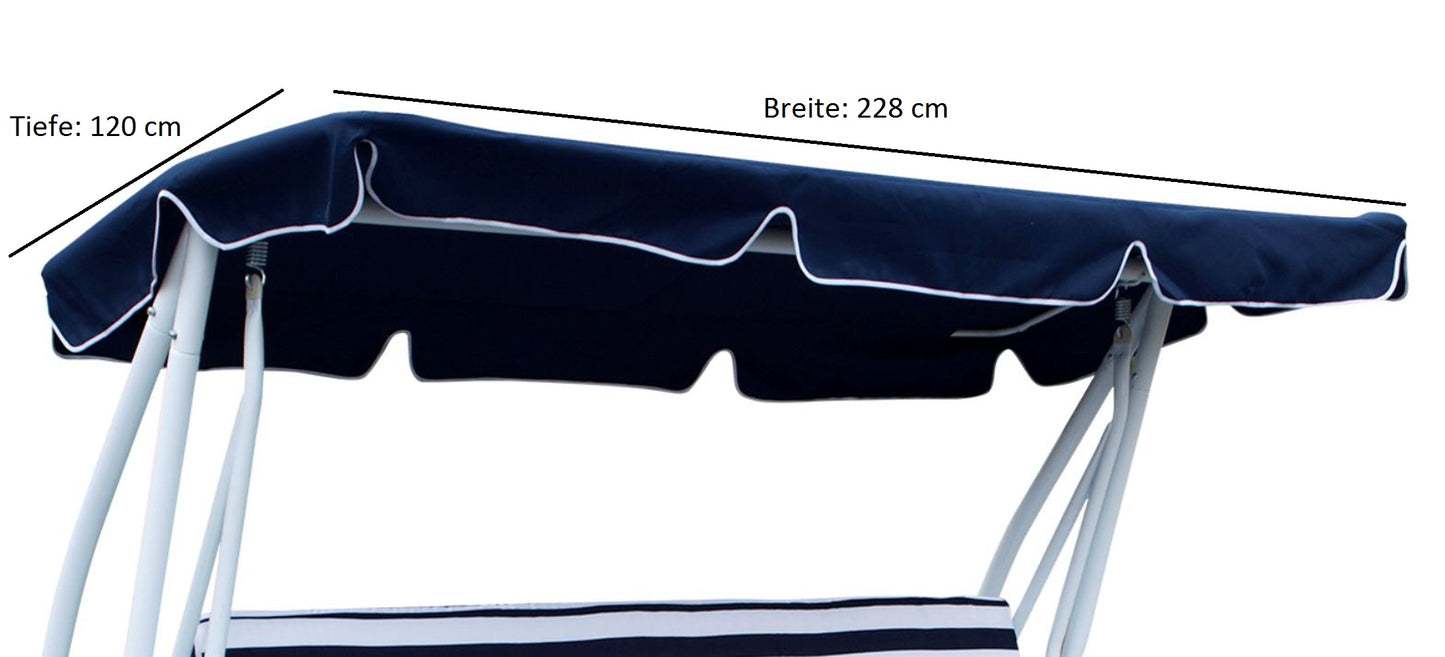 Dachplane für Hollywoodschauk MIAMI 232x120cm, dunkelblau