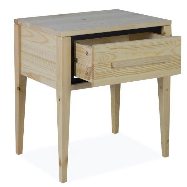 Nachttisch Nachtschrank natur mit Schubalde - Palo24