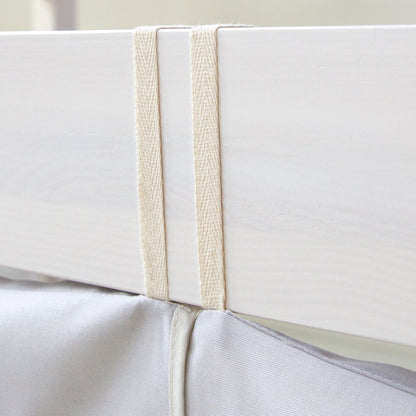 Bettumrandung Bettvorhang für Hochbett Vorhang Stoff Baumwolle Grau Sterne
