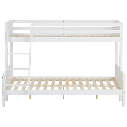 Etagenbett 2 Liegeflächen 90x200 cm und 140x200 cm | Weiss | Holz