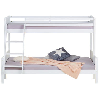 Etagenbett 2 Liegeflächen 90x200 cm und 140x200 cm | Weiss | Holz