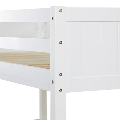 Etagenbett 2 Liegeflächen 90x200 cm und 140x200 cm | Weiss | Holz