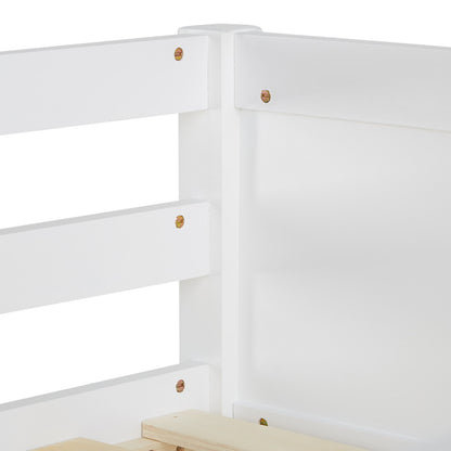 Etagenbett 2 Liegeflächen 90x200 cm und 140x200 cm | Weiss | Holz