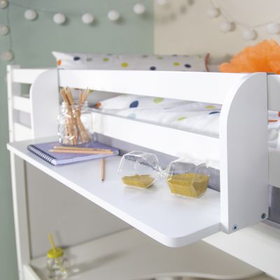Einhängeregal Hängeregal Regal für Hochbett Kinder Weiss Holz 1 Ablage