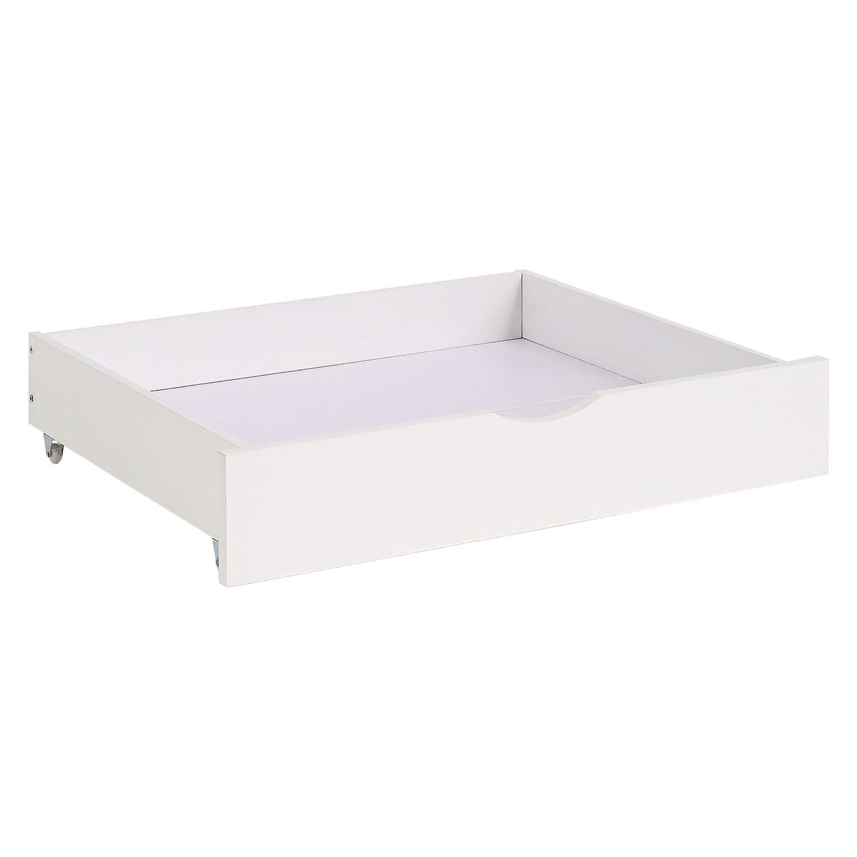 Bettkasten Holz Aufbewahrung mit Rollen Bett Schublade Weiss