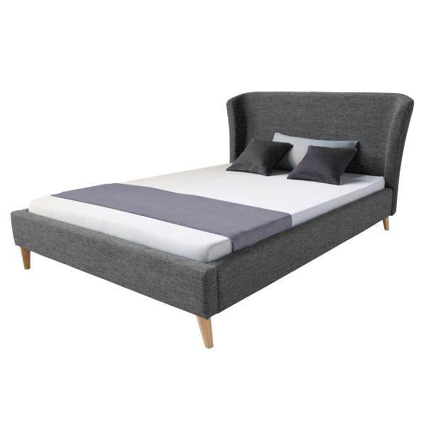 Polsterbett Doppelbett Stoffbett Bettgestell 140 x 200 Bett Grau - Palo24