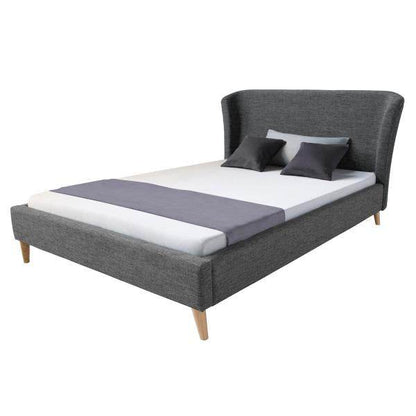 Polsterbett Doppelbett Stoffbett Bettgestell 140 x 200 Bett Grau - Palo24
