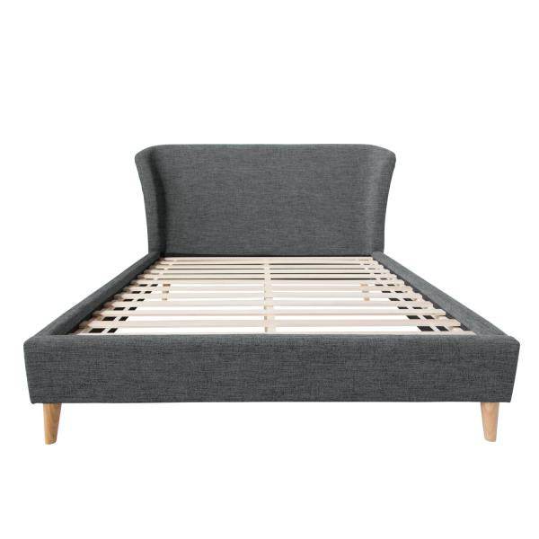 Polsterbett Doppelbett Stoffbett Bettgestell 140 x 200 Bett Grau - Palo24