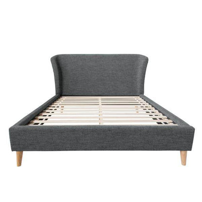 Polsterbett Doppelbett Stoffbett Bettgestell 140 x 200 Bett Grau - Palo24