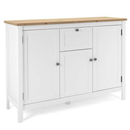 Sideboard Kommode Wohnzimmerschrank Holz Weiss Natur - Palo24