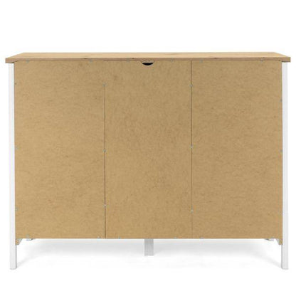 Sideboard Kommode Wohnzimmerschrank Holz Weiss Natur - Palo24