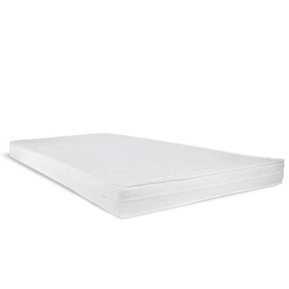 Hochbett Spielbett Kinderbett 90x200 cm Lattenrost Matratze Leiter Rutsche Weiss Holz Massiv - Palo24
