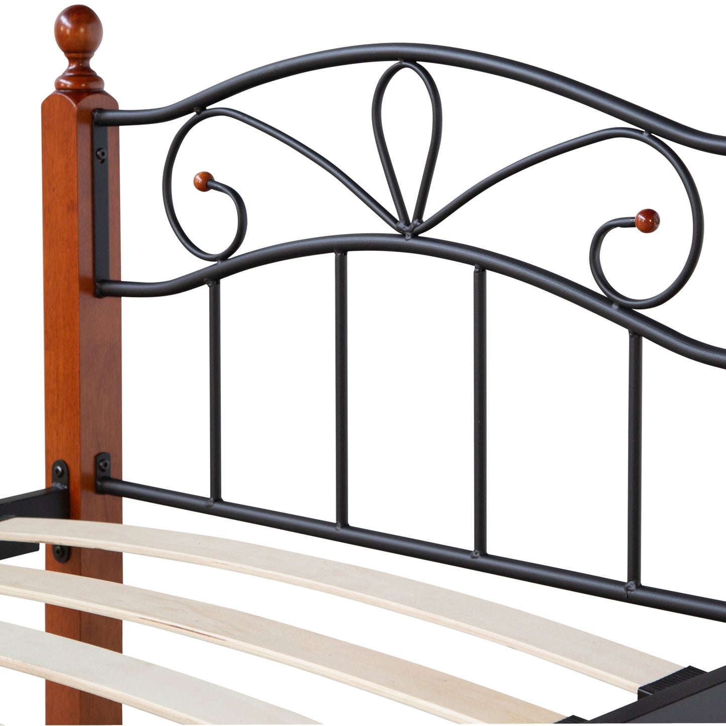 Metallbett 90x200 Schwarz Einzelbett Jugendbett Bettgestell mit Lattenrost