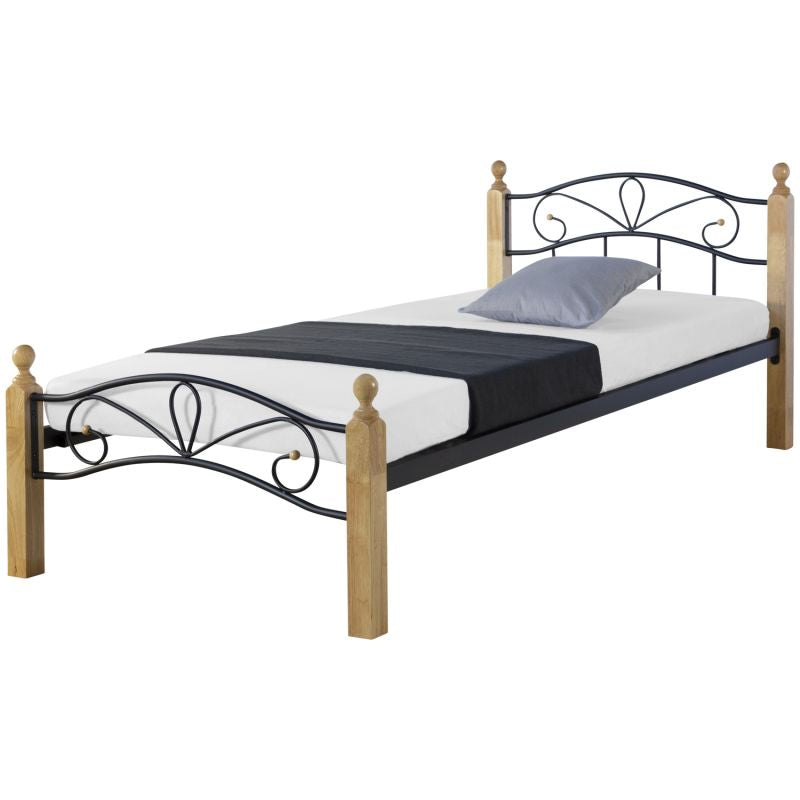 Metallbett mit Matratze Lattenrost 90x200 cm