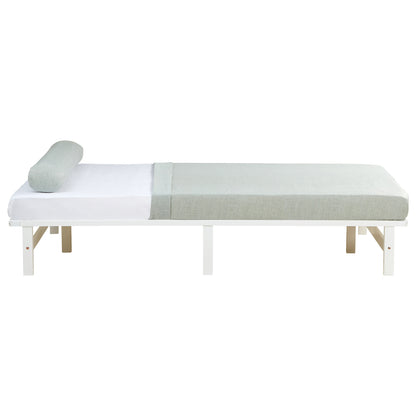 Palettenbett 140x200 cm Weiss | Doppelbett | mit Lattenrost | Holz | Kind Jugend Gast